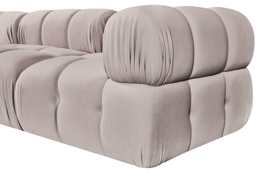 Meridian Furniture - Orin Beige Velvet Performance Fabric Upholstered 3 pc. Sofa - 671Beige-S3A - GreatFurnitureDeal