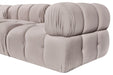 Meridian Furniture - Orin Beige Velvet Performance Fabric Upholstered 3 pc. Sofa - 671Beige-S3A - GreatFurnitureDeal