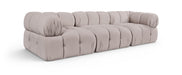 Meridian Furniture - Orin Beige Velvet Performance Fabric Upholstered 3 pc. Sofa - 671Beige-S3A - GreatFurnitureDeal