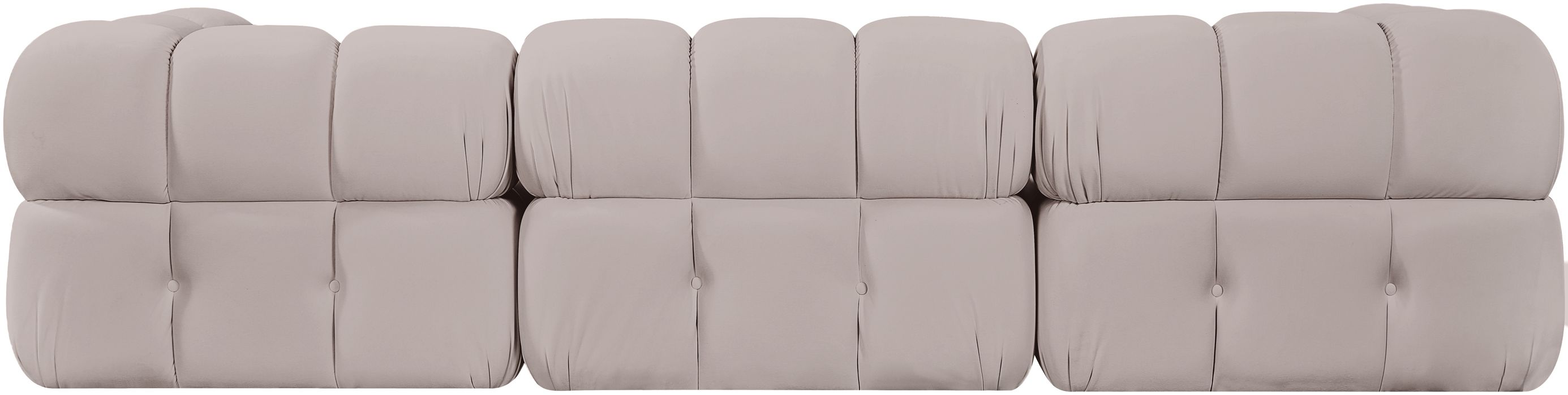 Meridian Furniture - Orin Beige Velvet Performance Fabric Upholstered 3 pc. Sofa - 671Beige-S3A - GreatFurnitureDeal