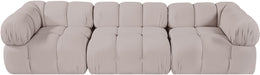 Meridian Furniture - Orin Beige Velvet Performance Fabric Upholstered 3 pc. Sofa - 671Beige-S3A - GreatFurnitureDeal