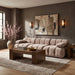 Meridian Furniture - Orin Beige Velvet Performance Fabric Upholstered 3 pc. Sofa - 671Beige-S3B - GreatFurnitureDeal
