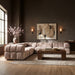 Meridian Furniture - Orin Beige Velvet Performance Fabric Upholstered 5 pc. Sectional - 671Beige-Sec5D - GreatFurnitureDeal