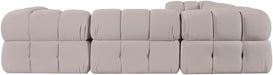 Meridian Furniture - Orin Beige Velvet Performance Fabric Upholstered 5 pc. Sectional - 671Beige-Sec5D - GreatFurnitureDeal