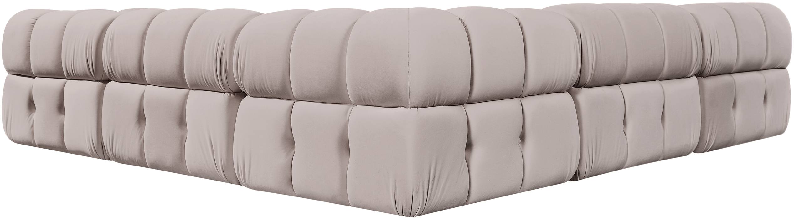 Meridian Furniture - Orin Beige Velvet Performance Fabric Upholstered 5 pc. Sectional - 671Beige-Sec5D - GreatFurnitureDeal