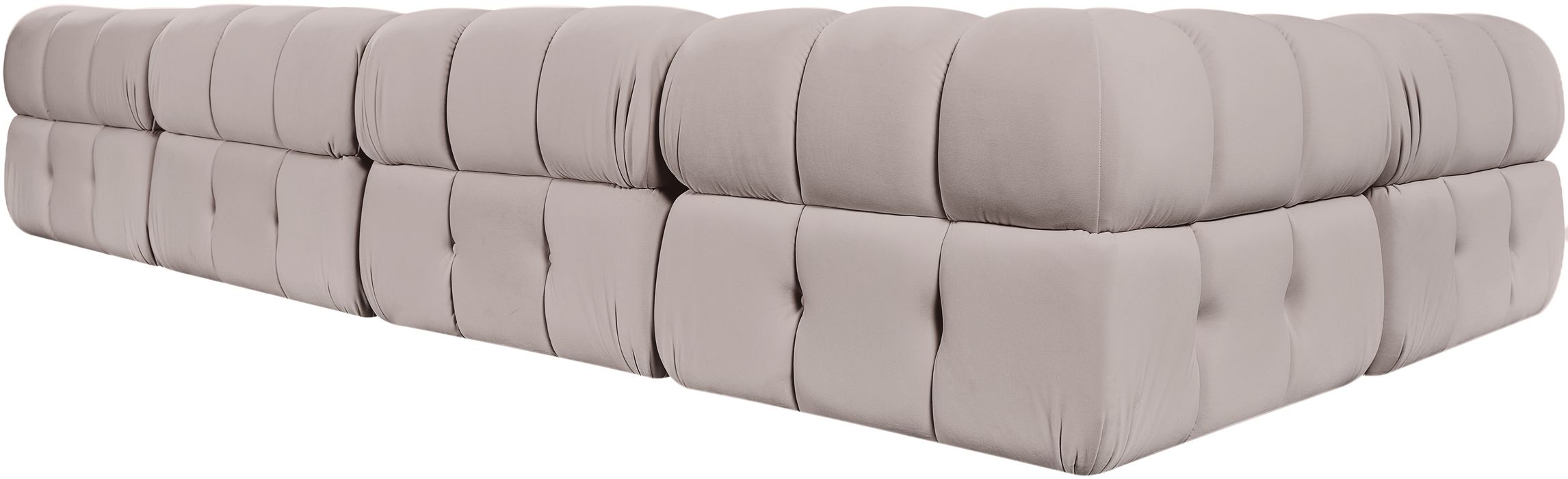 Meridian Furniture - Orin Beige Velvet Performance Fabric Upholstered 6 pc. Sectional - 671Beige-Sec6C - GreatFurnitureDeal
