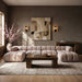 Meridian Furniture - Orin Beige Velvet Performance Fabric Upholstered 6 pc. Sectional - 671Beige-Sec6D - GreatFurnitureDeal