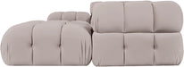Meridian Furniture - Orin Beige Velvet Performance Fabric Upholstered 6 pc. Sectional - 671Beige-Sec6D - GreatFurnitureDeal