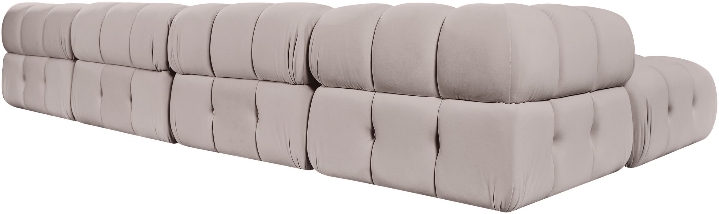 Meridian Furniture - Orin Beige Velvet Performance Fabric Upholstered 6 pc. Sectional - 671Beige-Sec6D - GreatFurnitureDeal
