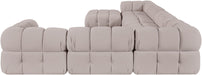 Meridian Furniture - Orin Beige Velvet Performance Fabric Upholstered 7 pc. Sectional - 671Beige-Sec7H - GreatFurnitureDeal