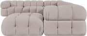 Meridian Furniture - Orin Beige Velvet Performance Fabric Upholstered 7 pc. Sectional - 671Beige-Sec7H - GreatFurnitureDeal