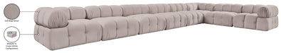 Meridian Furniture - Orin Beige Velvet Performance Fabric Upholstered 8 pc. Sectional - 671Beige-Sec8B - GreatFurnitureDeal
