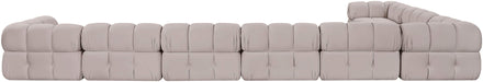 Meridian Furniture - Orin Beige Velvet Performance Fabric Upholstered 8 pc. Sectional - 671Beige-Sec8B - GreatFurnitureDeal