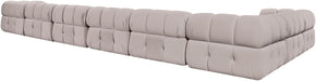 Meridian Furniture - Orin Beige Velvet Performance Fabric Upholstered 8 pc. Sectional - 671Beige-Sec8B - GreatFurnitureDeal