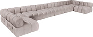 Meridian Furniture - Orin Beige Velvet Performance Fabric Upholstered 8 pc. Sectional - 671Beige-Sec8C - GreatFurnitureDeal