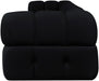 Meridian Furniture - Orin Black Velvet Performance Fabric Upholstered 4 pc. Sofa - 671Black-S4A - GreatFurnitureDeal
