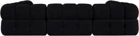 Meridian Furniture - Orin Black Velvet Performance Fabric Upholstered 6 pc. Sectional - 671Black-Sec6H - GreatFurnitureDeal