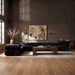 Meridian Furniture - Orin Black Velvet Performance Fabric Upholstered 7 pc. Sectional - 671Black-Sec7E - GreatFurnitureDeal