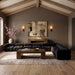 Meridian Furniture - Orin Black Velvet Performance Fabric Upholstered 8 pc. Sectional - 671Black-Sec8B - GreatFurnitureDeal