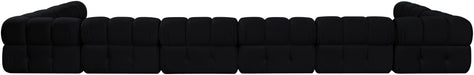 Meridian Furniture - Orin Black Velvet Performance Fabric Upholstered 8 pc. Sectional - 671Black-Sec8C - GreatFurnitureDeal