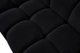 Meridian Furniture - Orin Black Velvet Performance Fabric Upholstered 8 pc. Sectional - 671Black-Sec8C - GreatFurnitureDeal