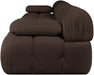Meridian Furniture - Orin Brown Velvet Performance Fabric Upholstered 3 pc. Sofa - 671Brown-S3B - GreatFurnitureDeal