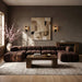 Meridian Furniture - Orin Brown Velvet Performance Fabric Upholstered 6 pc. Sectional - 671Brown-Sec6D - GreatFurnitureDeal
