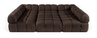 Meridian Furniture - Orin Brown Velvet Performance Fabric Upholstered 6 pc. Sectional - 671Brown-Sec6H - GreatFurnitureDeal