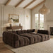 Meridian Furniture - Orin Brown Velvet Performance Fabric Upholstered 6 pc. Sectional - 671Brown-Sec6H - GreatFurnitureDeal