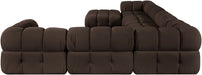 Meridian Furniture - Orin Brown Velvet Performance Fabric Upholstered 7 pc. Sectional - 671Brown-Sec7H - GreatFurnitureDeal