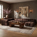 Meridian Furniture - Orin Brown Velvet Performance Fabric Upholstered 7 pc. Sectional - 671Brown-Sec7H - GreatFurnitureDeal
