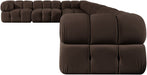 Meridian Furniture - Orin Brown Velvet Performance Fabric Upholstered 8 pc. Sectional - 671Brown-Sec8B - GreatFurnitureDeal