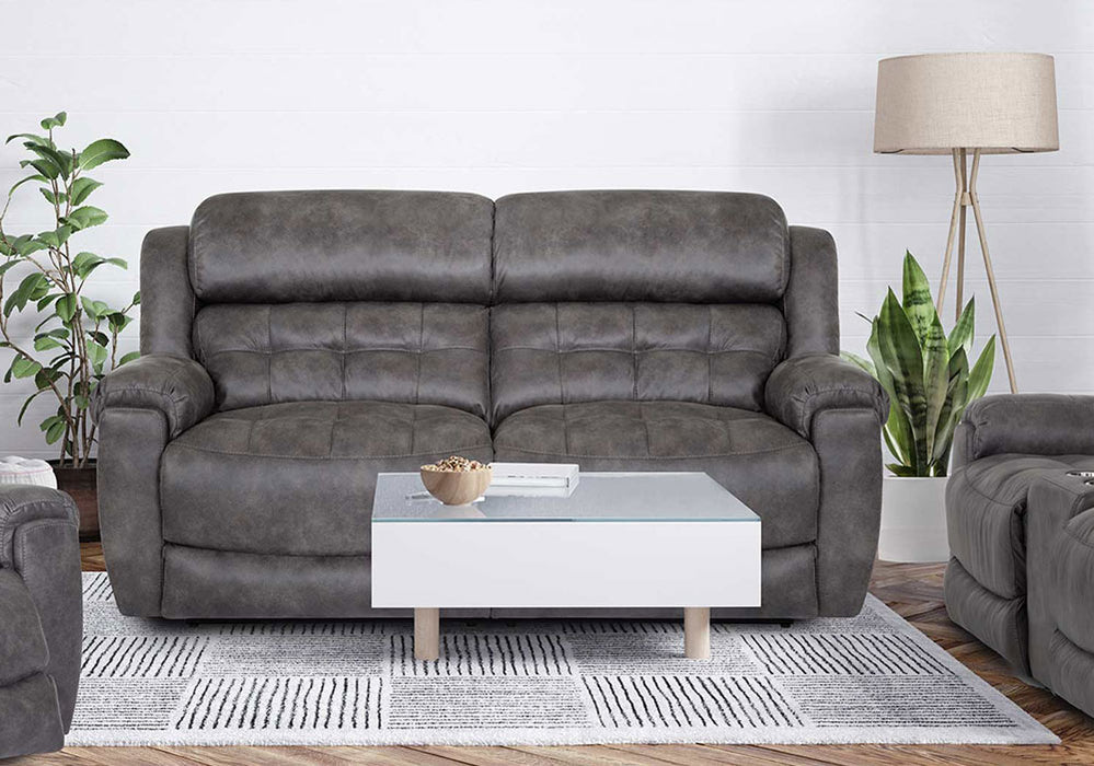 Franklin Furniture - Corwin Dual Seat Power Reclining Sofa w/ Integrated USB Port in Cash Smoke - 67143-83-SMOKE