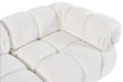 Meridian Furniture - Orin Cream Velvet Performance Fabric Upholstered 2 pc. Sofa - 671Cream-S2A - GreatFurnitureDeal