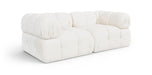 Meridian Furniture - Orin Cream Velvet Performance Fabric Upholstered 2 pc. Sofa - 671Cream-S2A - GreatFurnitureDeal