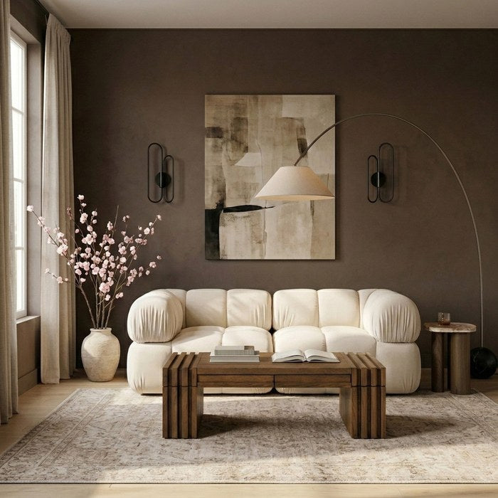 Meridian Furniture - Orin Cream Velvet Performance Fabric Upholstered 2 pc. Sofa - 671Cream-S2A - GreatFurnitureDeal