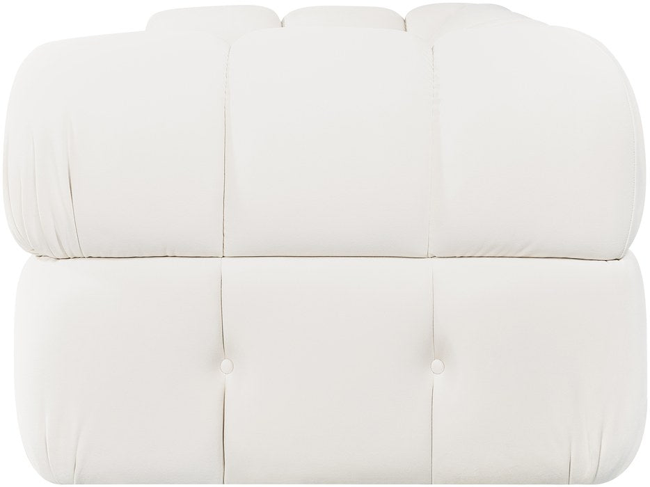 Meridian Furniture - Orin Cream Velvet Performance Fabric Upholstered 2 pc. Sofa - 671Cream-S2A - GreatFurnitureDeal