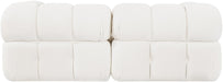 Meridian Furniture - Orin Cream Velvet Performance Fabric Upholstered 2 pc. Sofa - 671Cream-S2A - GreatFurnitureDeal