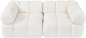 Meridian Furniture - Orin Cream Velvet Performance Fabric Upholstered 2 pc. Sofa - 671Cream-S2A - GreatFurnitureDeal