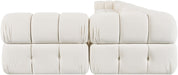 Meridian Furniture - Orin Cream Velvet Performance Fabric Upholstered 7 pc. Sectional - 671Cream-Sec7F - GreatFurnitureDeal