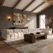 Meridian Furniture - Orin Cream Velvet Performance Fabric Upholstered 7 pc. Sectional - 671Cream-Sec7F - GreatFurnitureDeal