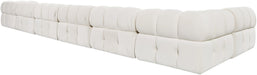 Meridian Furniture - Orin Cream Velvet Performance Fabric Upholstered 7 pc. Sectional - 671Cream-Sec7F - GreatFurnitureDeal