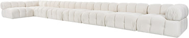 Meridian Furniture - Orin Cream Velvet Performance Fabric Upholstered 8 pc. Sectional - 671Cream-Sec8D - GreatFurnitureDeal