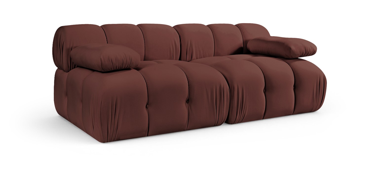 Meridian Furniture - Orin Rose Velvet Performance Fabric Upholstered 2 pc. Sofa - 671Rose-S2B - GreatFurnitureDeal