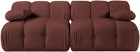 Meridian Furniture - Orin Rose Velvet Performance Fabric Upholstered 2 pc. Sofa - 671Rose-S2B - GreatFurnitureDeal