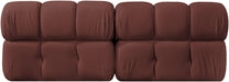 Meridian Furniture - Orin Rose Velvet Performance Fabric Upholstered 2 pc. Sofa - 671Rose-S2B - GreatFurnitureDeal