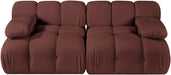 Meridian Furniture - Orin Rose Velvet Performance Fabric Upholstered 2 pc. Sofa - 671Rose-S2B - GreatFurnitureDeal