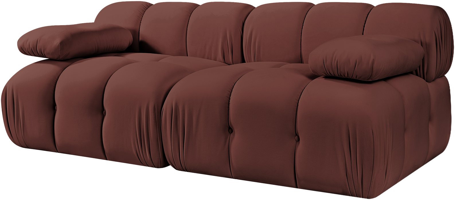 Meridian Furniture - Orin Rose Velvet Performance Fabric Upholstered 2 pc. Sofa - 671Rose-S2B - GreatFurnitureDeal