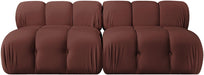 Meridian Furniture - Orin Rose Velvet Performance Fabric Upholstered 2 pc. Sofa - 671Rose-S2B - GreatFurnitureDeal