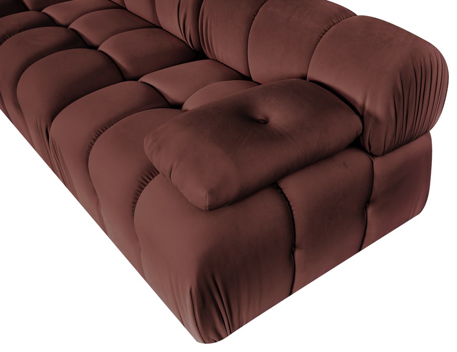 Meridian Furniture - Orin Rose Velvet Performance Fabric Upholstered 3 pc. Sofa - 671Rose-S3B - GreatFurnitureDeal